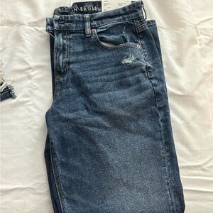 American Eagle Outfitters Men's Dark Blue Slim Straight Jeans